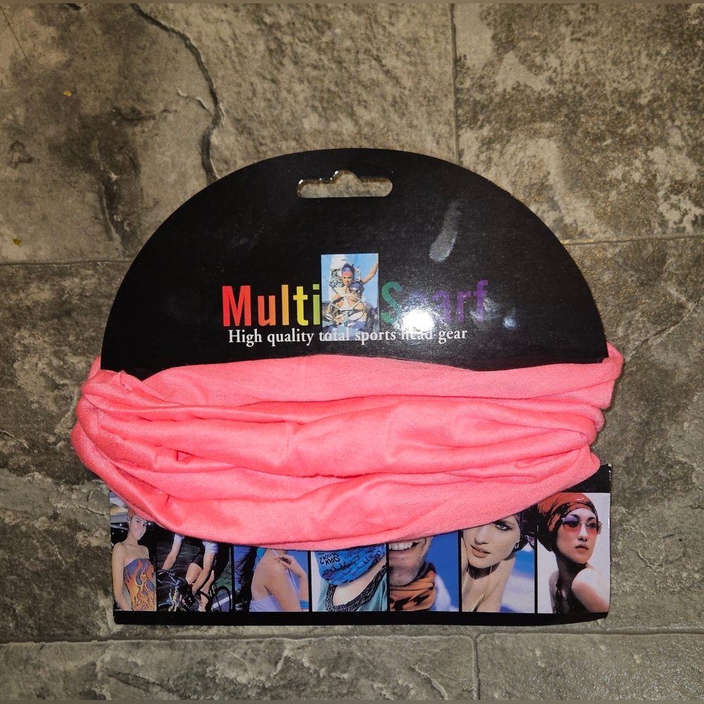 Multifunctional Scarf/ Neck Gaiter In Hot Pink NWT